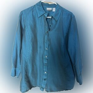 Teal Blouse Chicos
